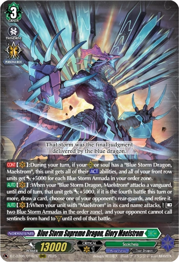 Blue Storm Supreme Dragon, Glory Maelstrom RRR DZ-BT06/018EN