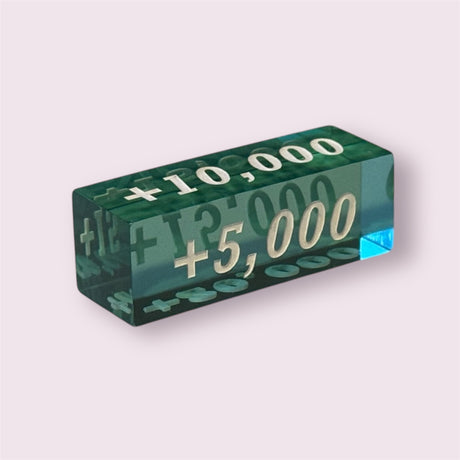 Transparent Solid Series Power Dice - Faces: 5,000, 10,000, 15,000, 20,000