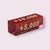 Transparent Solid Series Power Dice - Faces: 5,000, 10,000, 15,000, 20,000