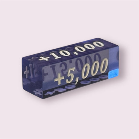 Transparent Solid Series Power Dice - Faces: 5,000, 10,000, 15,000, 20,000