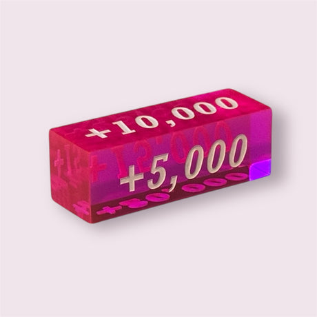 Transparent Solid Series Power Dice - Faces: 5,000, 10,000, 15,000, 20,000